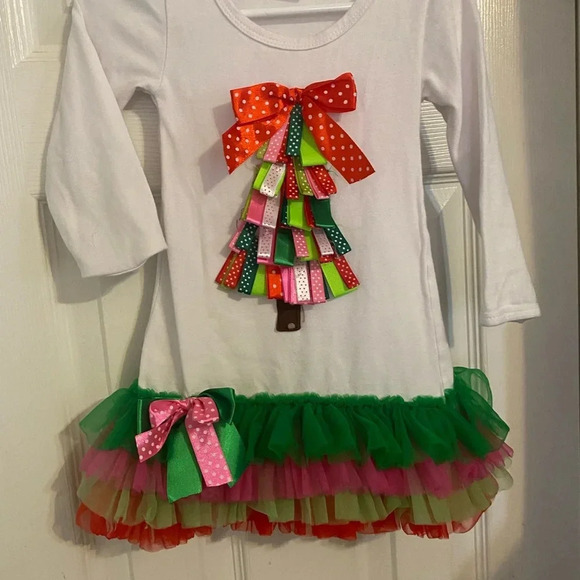 Boutique Ribbon Christmas Tree Tutu Dress - Picture 2 of 8